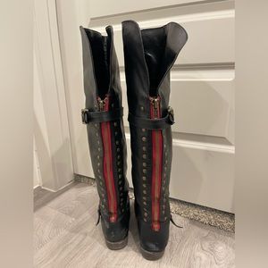 Knee High Boots - Size 10 WIDE CALF